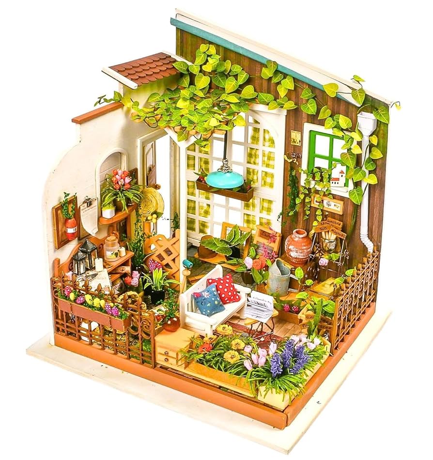 ミニチュアハウス DIY Realistic 3D Wooden House Room Christmas Miniature