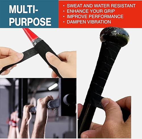Miniatura 5 de Cinta de agarre de tela para barras de dominadas, deportes, herramientas, asas, murciélagos, raquetas, equipo de gimnasio, envoltura de alambre, sin