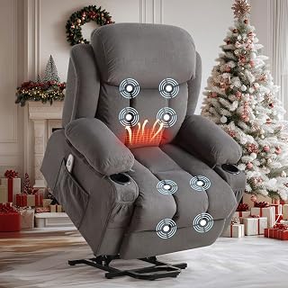 BOSMILLER Power Lift Recliner Chair with Massage Heat USB for Seniors - Electric Stand Assist Recliner