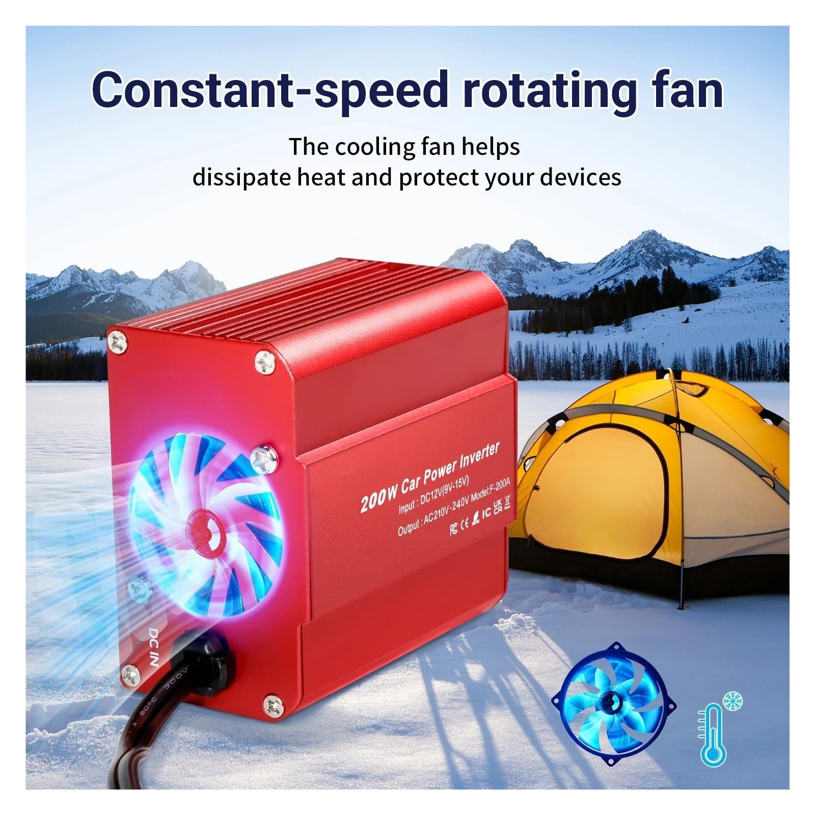 Convertidor Adaptador Inversor Coche 300W 200W Portátil 12V 220V 240V Convertidor Encendedores Cigarrillos Salida USB Carga Rápida Teléfono/PC/cámara inversor