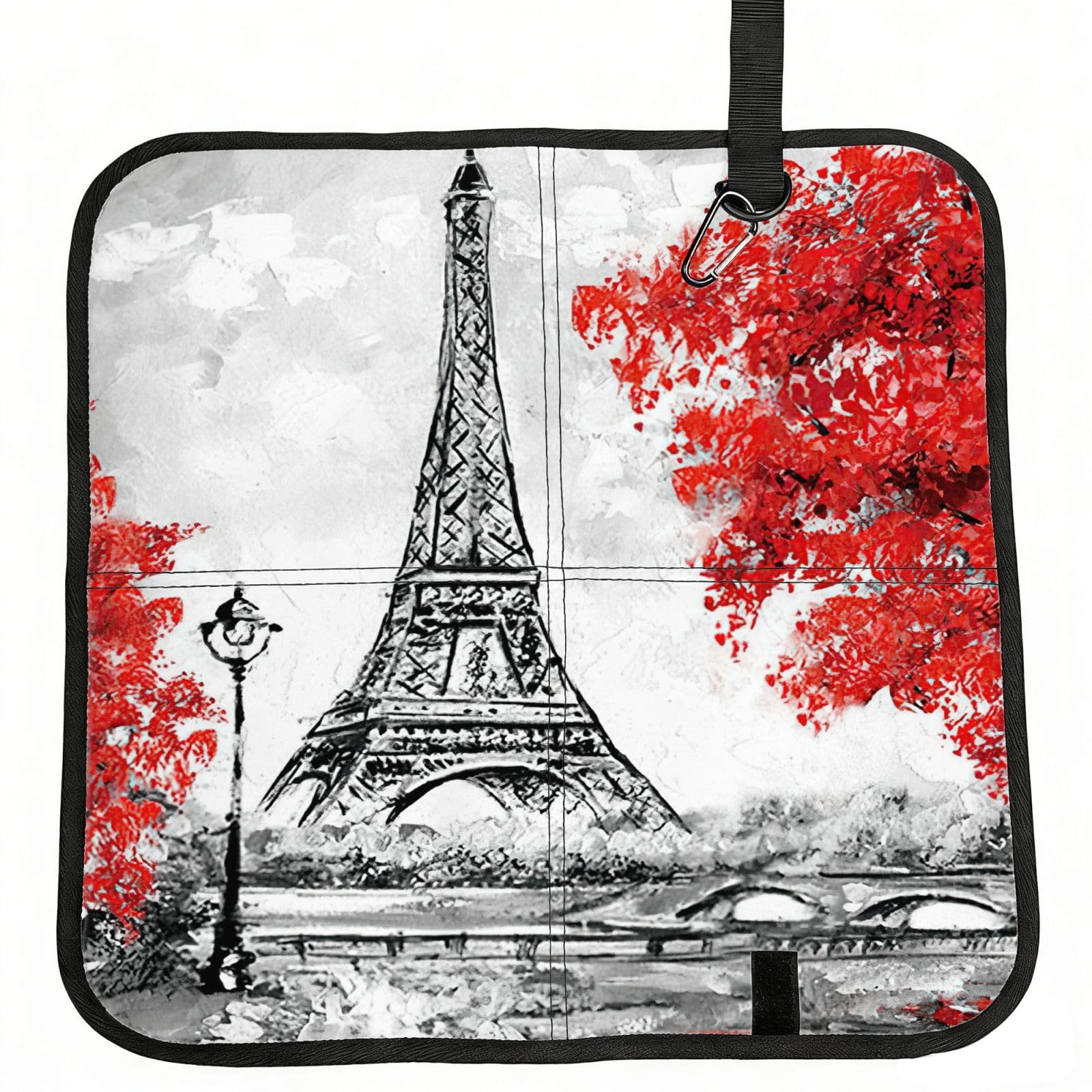 bghdfa Paris Print Outdoor Sitting Mat Waterproof Oxford Cloth Seat Cushion Folding Foam Camping Seat For Picnic