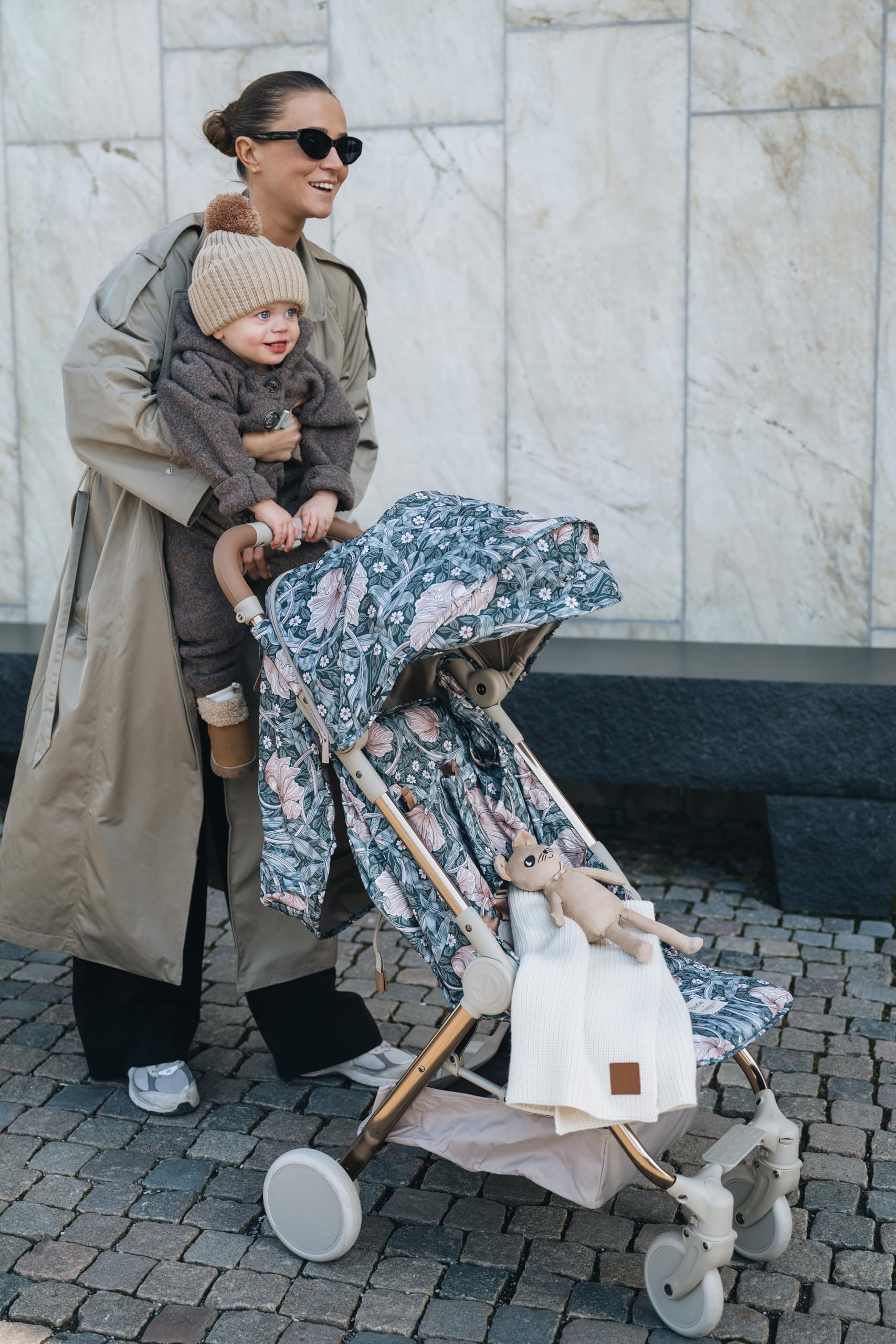 Elodie Details Mondo Stoller Passeggino dalla nascita fino a 4 anni (22 kg) - Posizione allungata, pieghevole e controllo con una sola mano, passeggino leggero di dimensioni cabina - Pimpernel