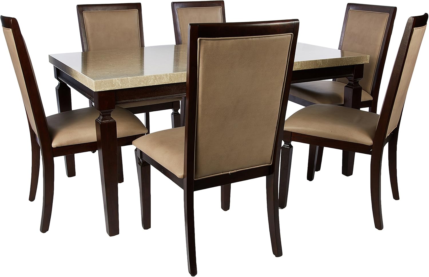 Home Source Dining Table Set White Table & Chair Sets