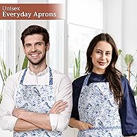 Vista 421 de Maison d' Hermine Delantal 100% de algodón para mujeres con bolsillo de cocina delantal de chef para hombres, decoración de Pascua