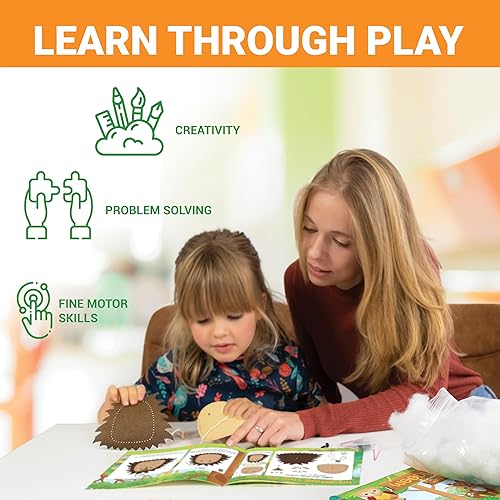 Miniatura 3 de Craftorama Kit de costura para niños, divertido y educativo juego de manualidades de animales para niños y niñas de 7 a 12 años, kit de manualidades