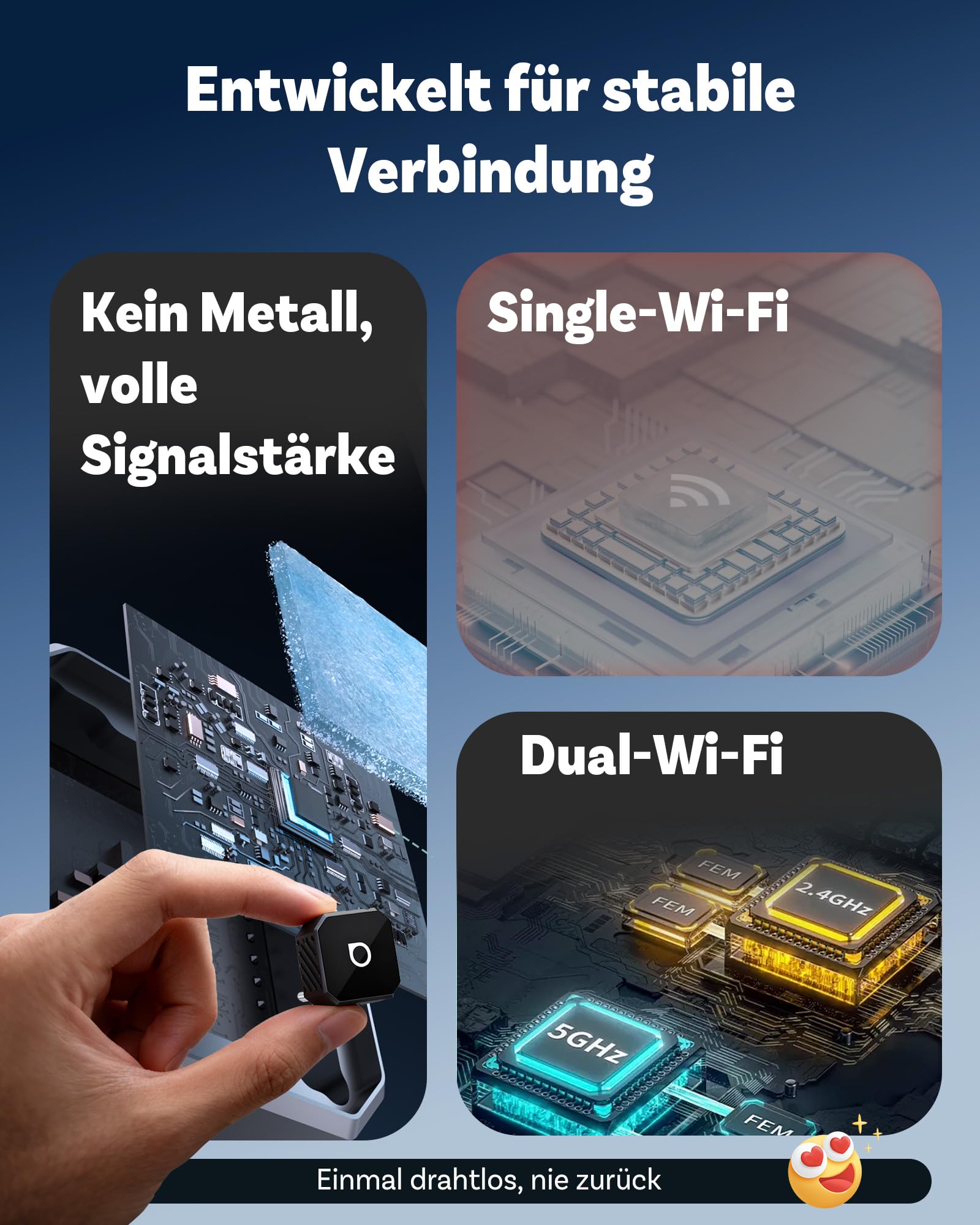 2026 Upgrade Ottocast Mini Pot, Wireless CarPlay & Android Auto Adapter, Plug & Play, WLAN 2.4G+5G, Automatische Verbindung, Kompatibel mit Autos ab 2016 mit kabelgebundenem CarPlay/AA (Schwarz)