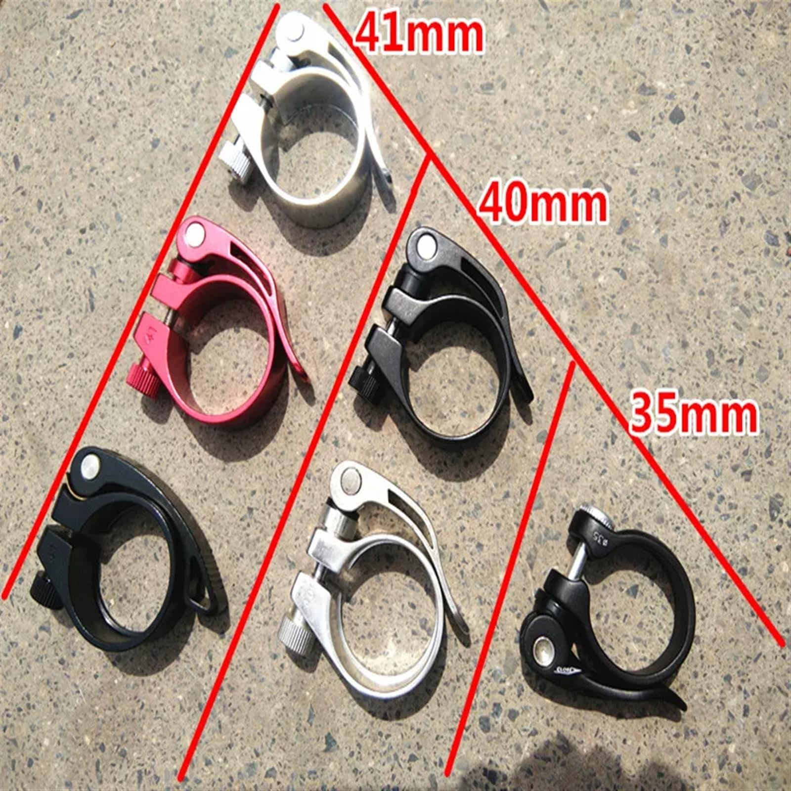 Fietszadelklem met snelspanner 40 mm aluminium Quick Release Zwart