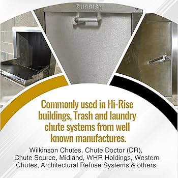 Trash Chute Thumb Latch Trigger Plunger - Bottom Hinged Door
