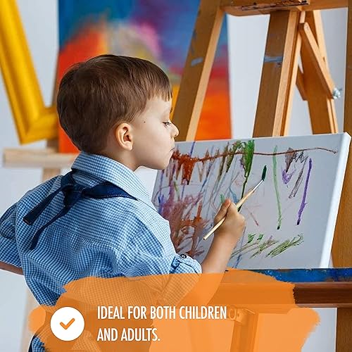 Miniatura 6 de Neliblu Lienzos blancos para pintar, paquete de 30, surtidos, tableros de lienzo de pintura de algodón para pintura al óleo y acrílica, lienzo de