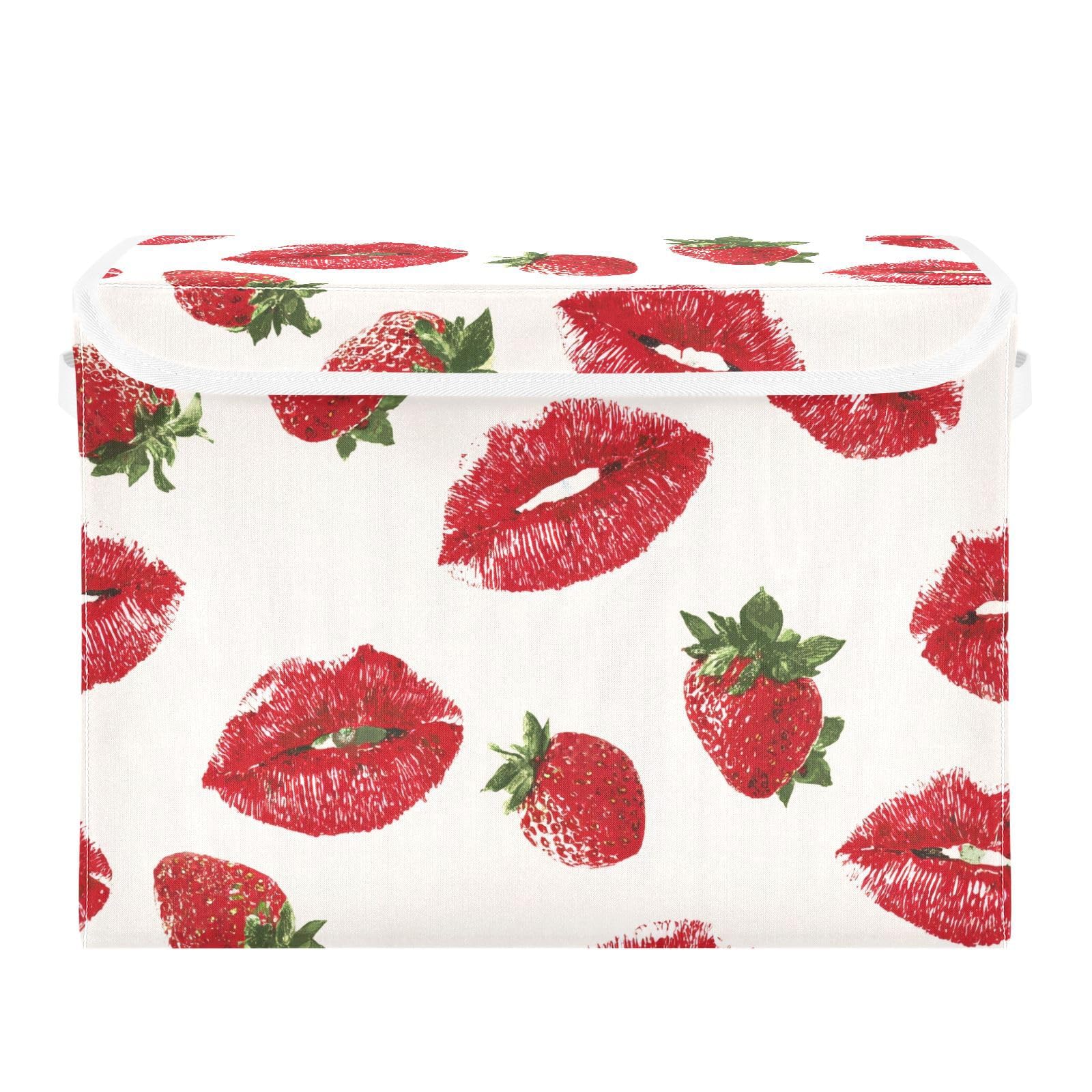 Panier de rangement pliable pour vêtements boîte de rangement placard chambre motif lèvres