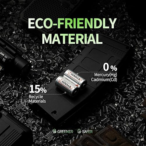 Miniatura 6 de NINMAX Batería de litio CR123A de 3 V, paquete de 12 baterías de litio de alta potencia 123A de 1700 mAh de 3 voltios para linternas de alta