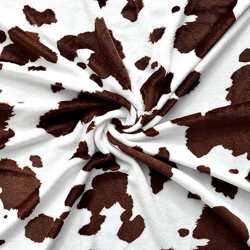 Miniatura 5 de SOCHOW Manta de forro polar con estampado de vaca para sofá, suave, ligera, acogedora, cálida, decoración del hogar, manta de franela de animales