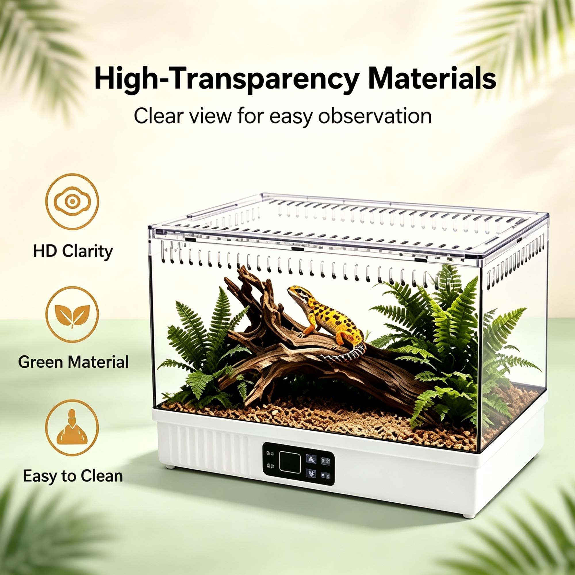 Podgrzewane Terrarium dla Gadów, Cyfrowa Kontrola Temperatury