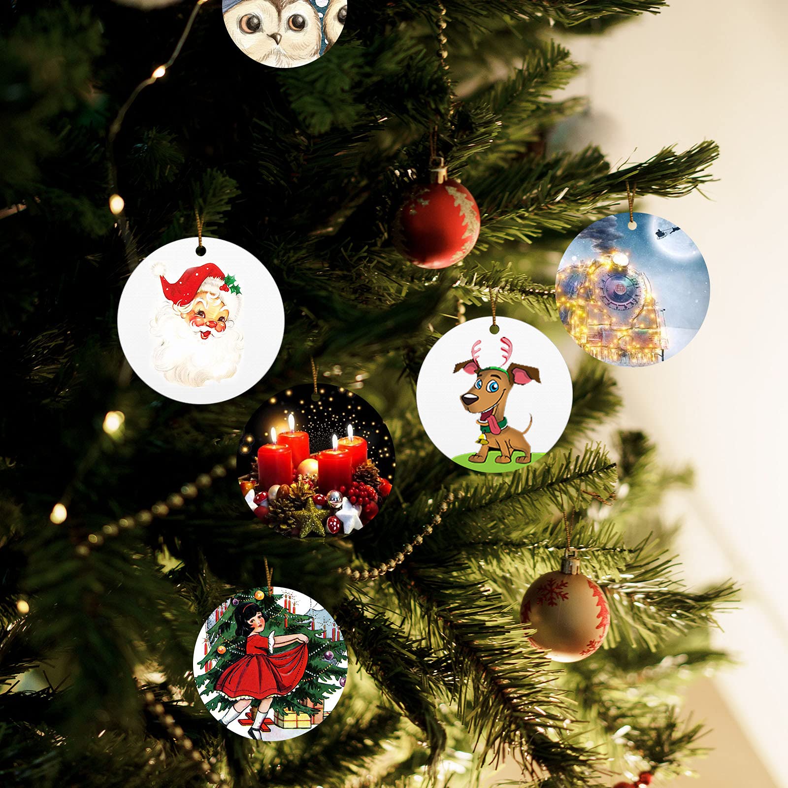 20 Stück Sublimations Anhänger 80mm - Weiße MDF Scheiben Mit Bändern DIY