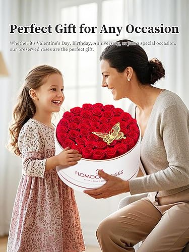 Miniatura 4 de Rosas preservadas, 47 piezas, flores reales para siempre en una caja, regalos de cumpleaños para mujeres, regalo de rosas para el día de la madre,