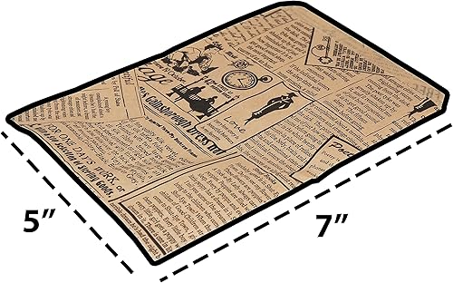 Miniatura 6 de CuteBox Bolsas de regalo de papel kraft de papel de estraza de papel de periódico de 5 x 7 pulgadas, 100 unidades para mercancía, venta al por