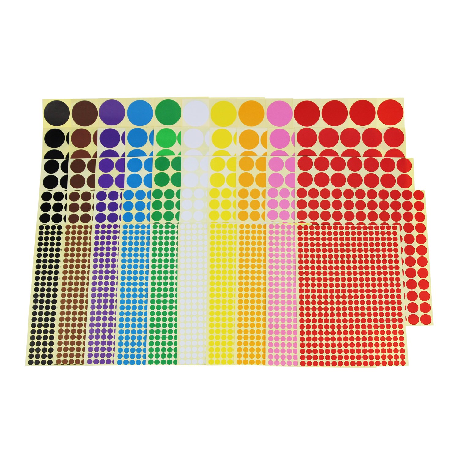 Sticky Color Coding Labels Removable Small Circle Dot Stickers ...