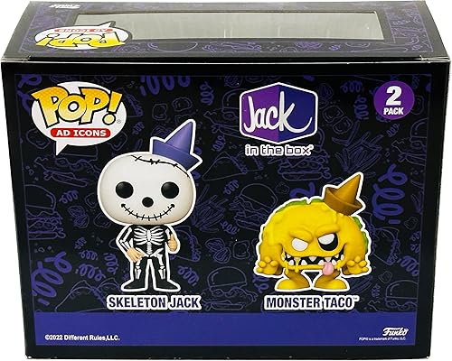 Miniatura 3 de Funko Pop! Ad Icons Jack in The Box - Skeleton Jack & Monster Taco Exclusive Pop! Figura de vinilo 2 unidades