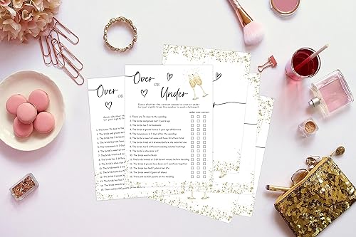 Miniatura 3 de Juegos de despedida de soltera sobre o debajo del juego, despedida de soltera y despedida de soltera, juego de 30 tarjetas, tarjetas de juego de