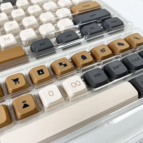 Miniatura 3 de Guffercty kred XDA - Juego de 125 teclas de perfil retro PBT para teclado mecánico Cherry Mx Switch (XDAEmber)