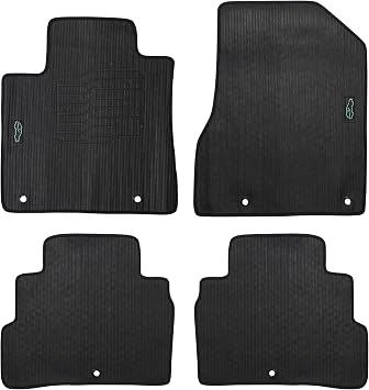 ecoMats All Weather Floor Mats for 2019 to 2024 Nissan Murano with Heel Pad and Safety Locks - Front and Rear - Black Murano