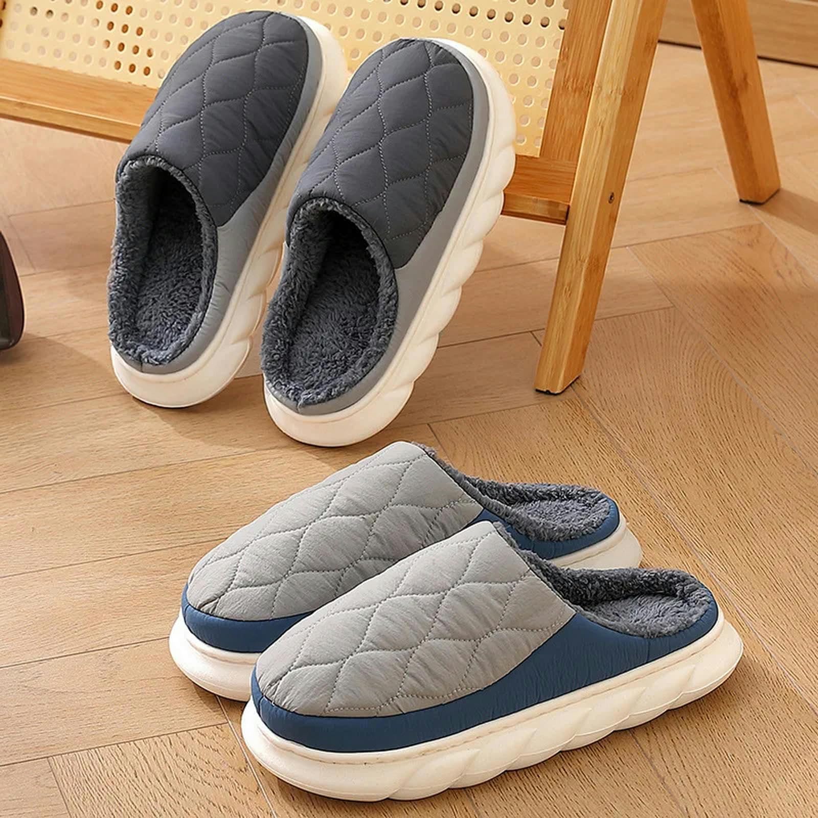 Pantofle zimowe zimowe zimowe spodnie z podeszwą Pinte Pantoffes Schlafzimmer Pantoffes Schlafzimmer Pantoffeln