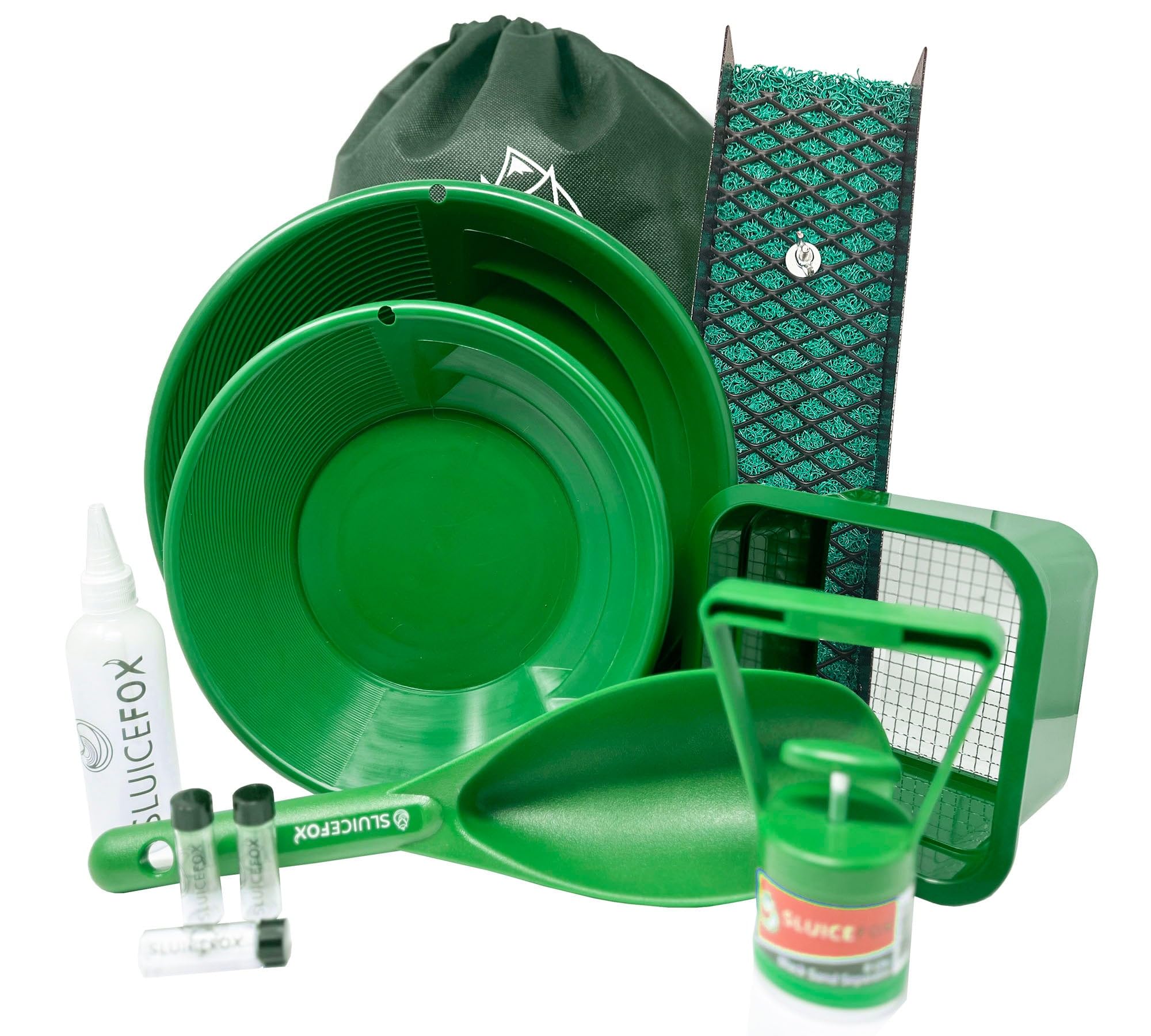 Gold Panning Kit | Mini Sluice Box | Black Sand Magnet | Free Tote Backpack…