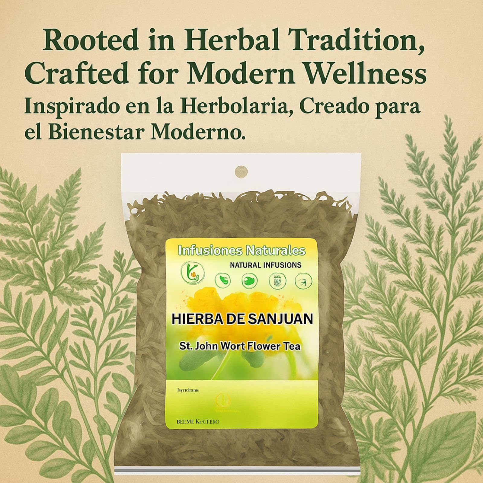 Hierba de San Juan (St. John’s Wort) Tea – 4 oz Loose Leaf – 100% Natural, Vegan, Non-GMO – Herbal Tea by Bexpertsusa