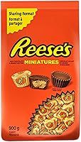 REESE'S Halloween Candy Bulk - Chocolate Candy Peanut Butter Cups Minis, Individually Wrapped Candy for Sharing, 900g