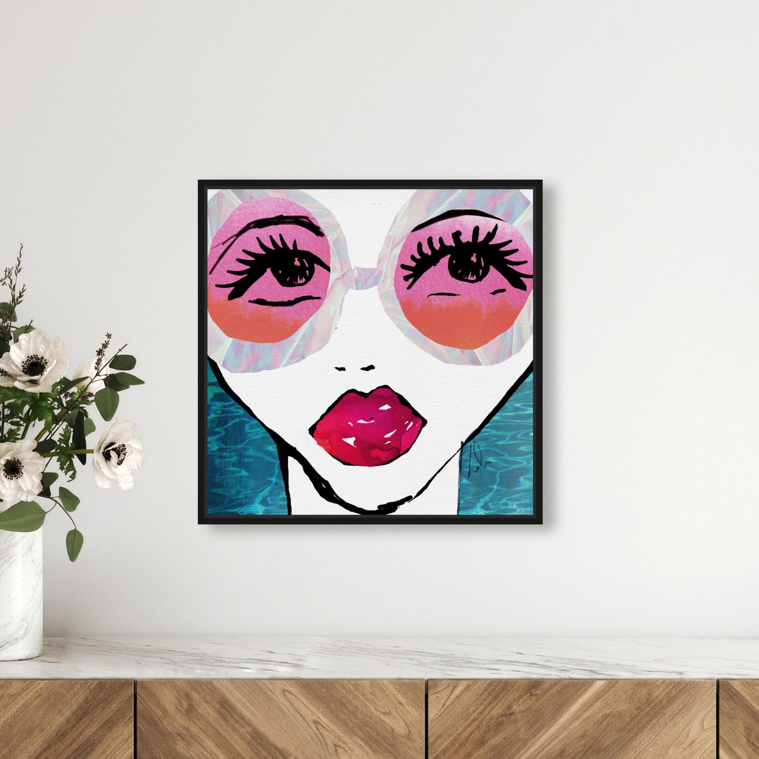 Amazon.com: Fashion and Glam Framed Wall Art Canvas Prints 'Ready