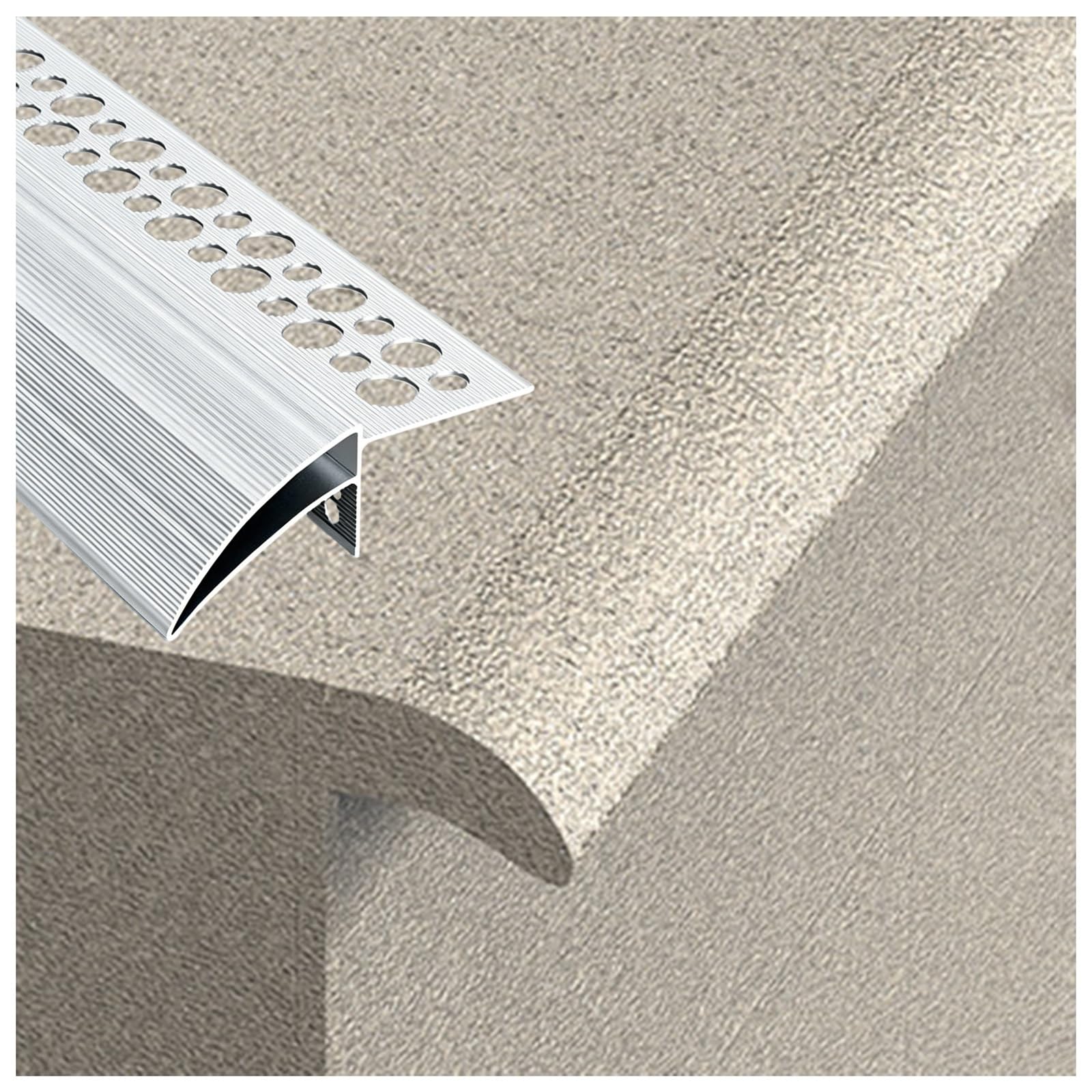 LXLZYXSF Recessed Hidden Drip Edge Flashing for Window Sills Roof Eaves, Aluminum Paintable Trim Rain Diverter, Modern Architectural Exterior Design DIY(W 35mm(1 3/8"),L 230cm/90.6")