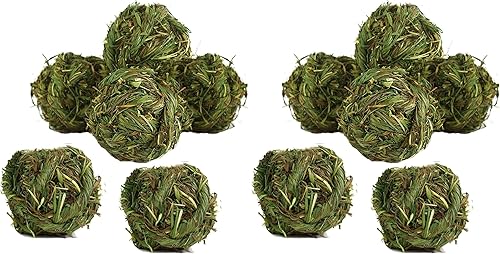 Miniatura 8 de Pelota masticable de conejo Timothy Grass Molienda de animales pequeños, juguete masticable para conejos, conejos, hámster, conejillos de indias,