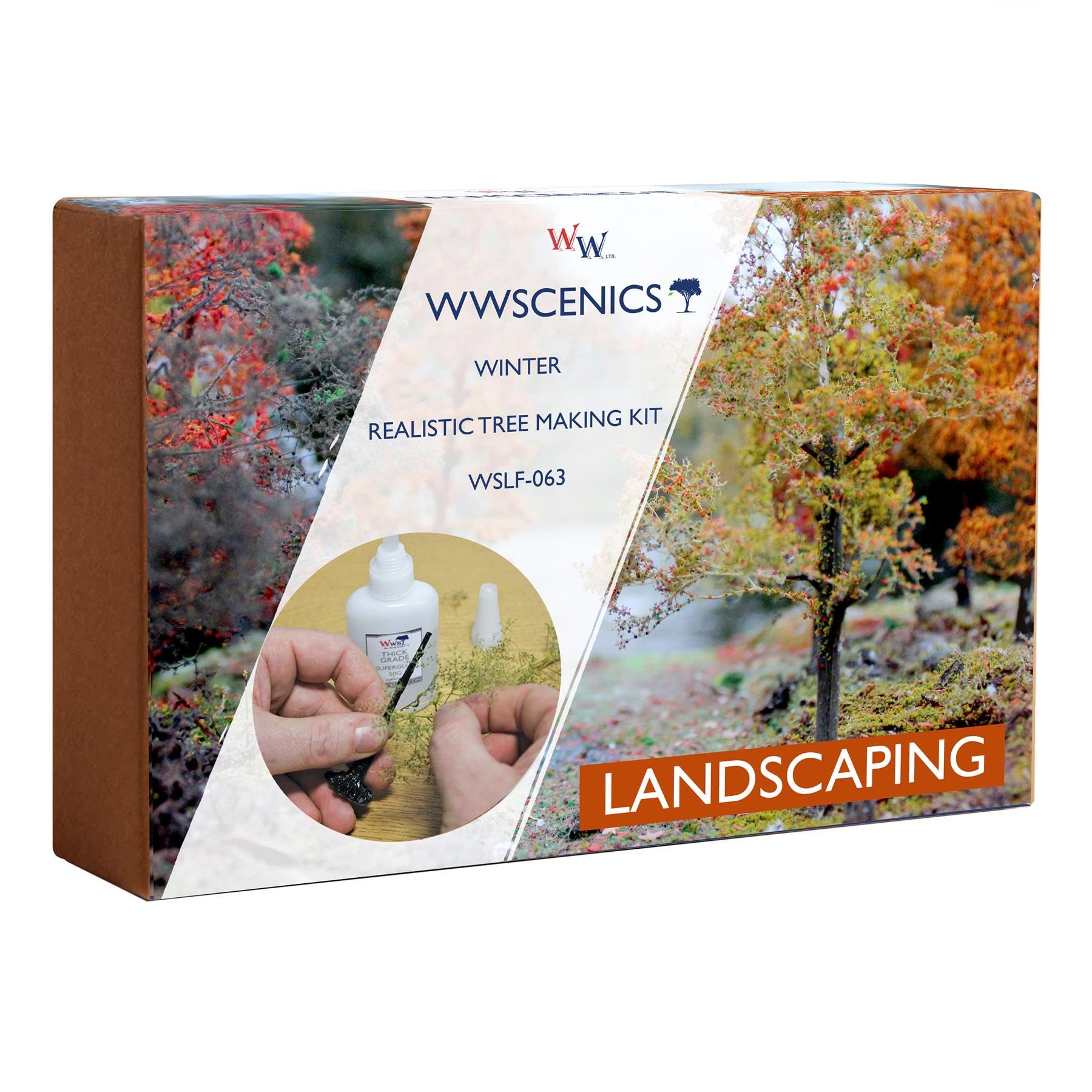 WWScenics Winter Realistic Tree Making Kit | WSLF-063 | for Model Scenery & Dioramas