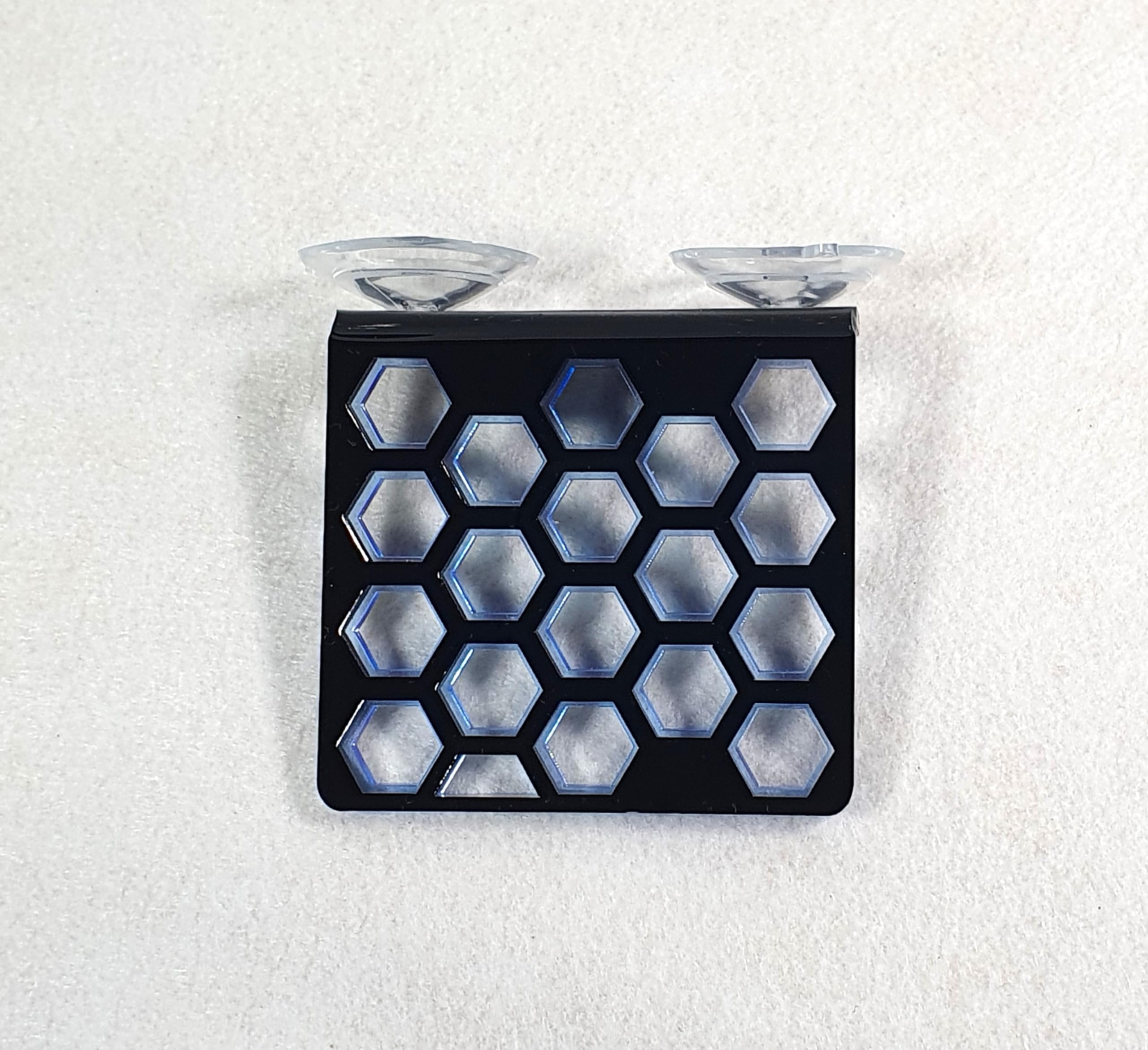 Reef-Geeks Coral Frag racks, 3 Fluorescent colours. 3 Diffrent sizes. coral frag Plugs (Black and Neon Blue, Small)