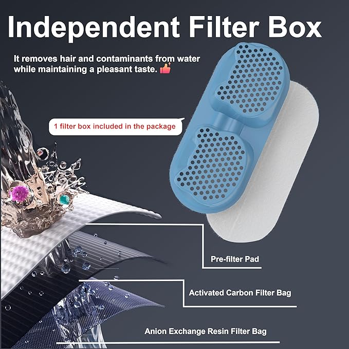 Fuente de Agua Automática para Gatos Homtyler, 2.2L Acero Inoxidable miniatura 6