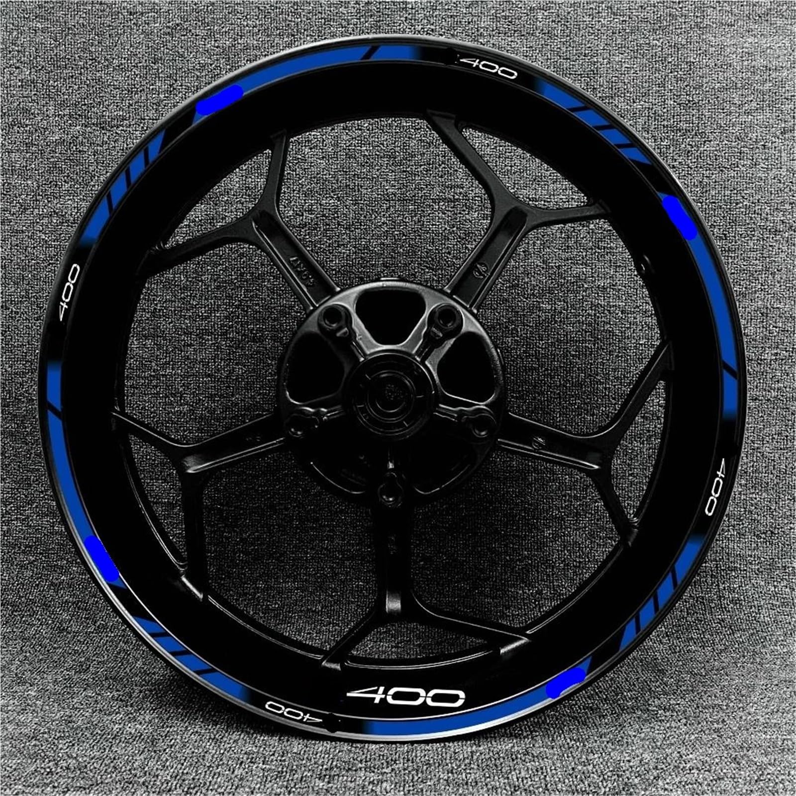 Motorcycle Wheel Sticker Decal for Kawasaki for Z400 Motorcycle 17 Inch Wheel Rim Decal Decoration Hub Emblem Sticker Waterproof High Reflection(17)