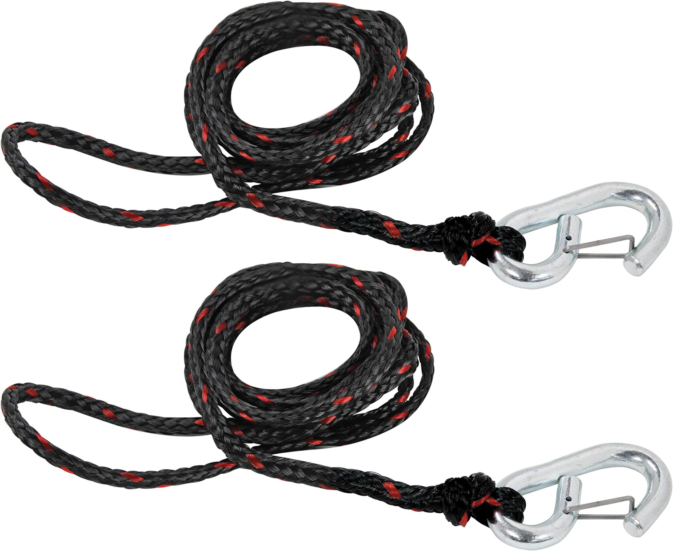 Extreme Max 3006.6634 PWC 7' Dock Line with Zinc-Plated Snap Hook - Value 2-Pack