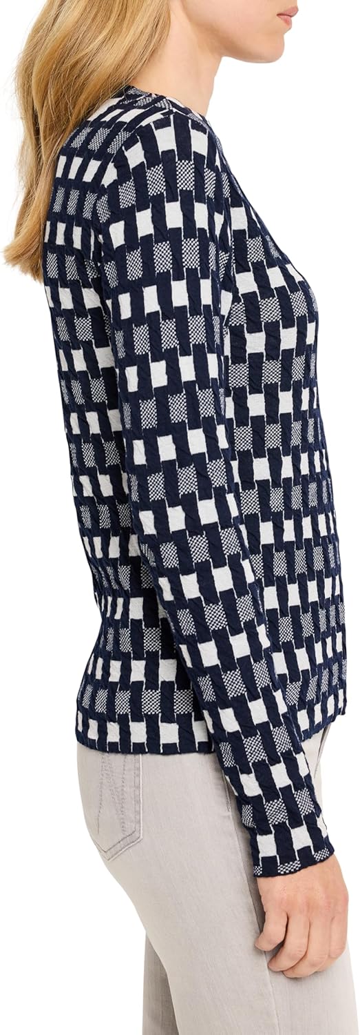 NIC+ZOE Women's Mini Mock Geo Sweater Tee - Image 4