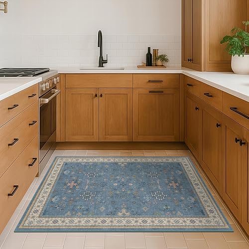 Miniatura 600 de Alfombra Boho Negra para Sala de Estar - Alfombra de Área Lavable de 10x14 Pies, Alfombras de Comedor para Debajo de la Mesa, Alfombra Suave de Pelo