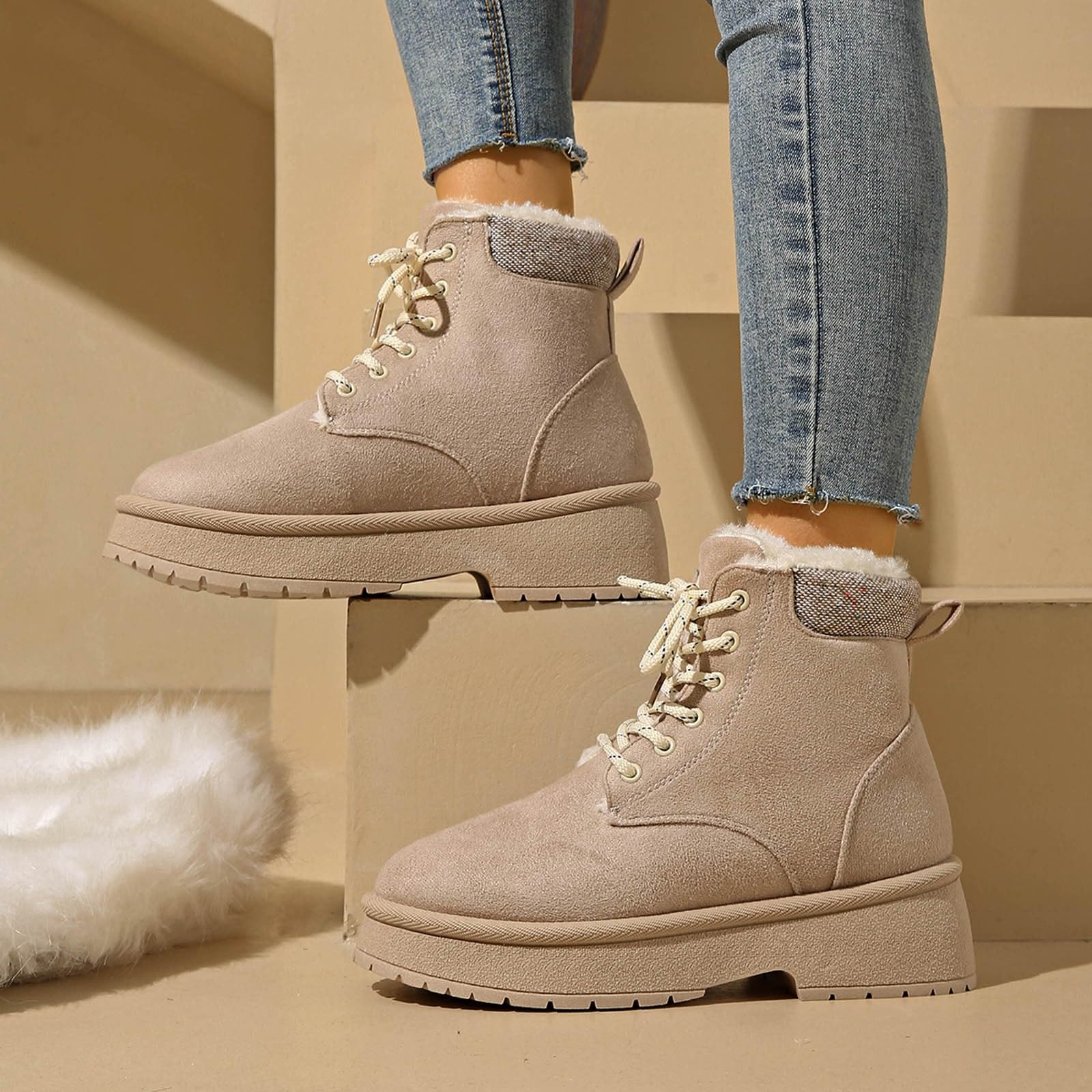 Apres Ski Femme Bottes De Neige Hiver Boots Bottine Imperméable Chaussures Après Grand Froid Botte Pour Chaussure Randonnée D'hiver Bottines Fourrées Glacia Barefoot Botas Snow Raquette Apres-Ski