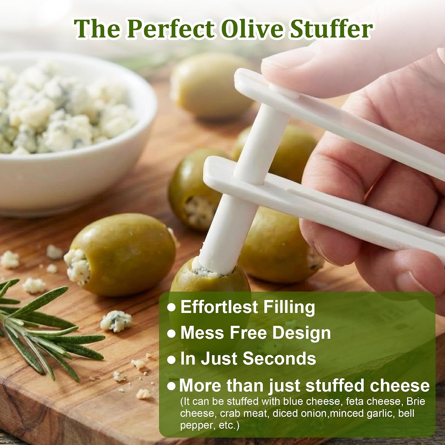 3 Pack Olive Stuffer, Blue Cheese Olive Stuffer Tool