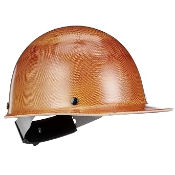 MSA 816651 Skullgard Cap Style Safety Hard Hat with Swing Ratchet Suspension | Non-slotted Cap, Made of Phenolic Resin, Radiant Heat Loads up to 350F - Standard Size in Tan