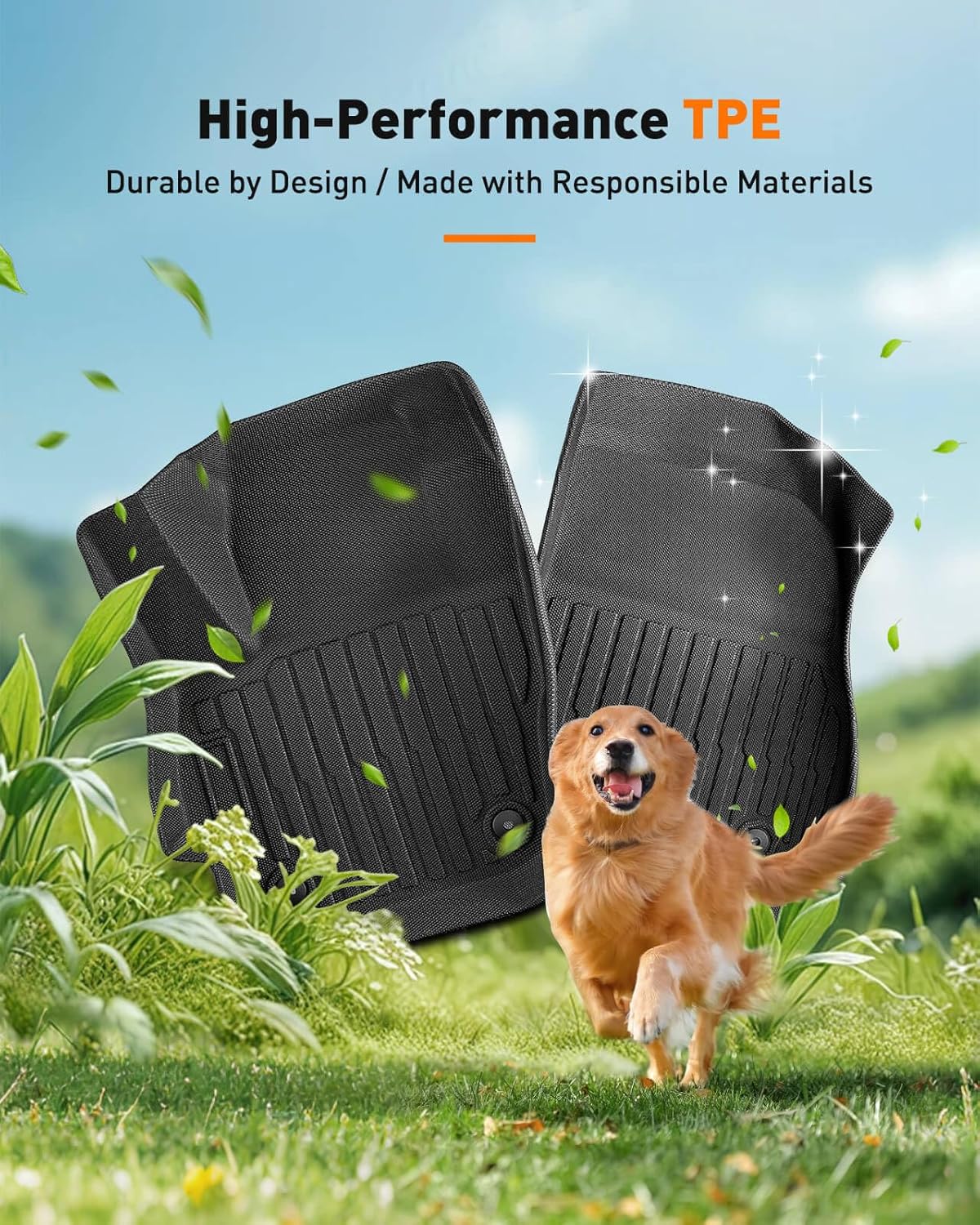 Car Trunk Liner & Floor Mats for Mazda 3 Sedan (Not for Hatchback): 2010 2011 2012 2013 All Weather Full Coverage Protection Floor Liners 1st & 2nd Row +Trunk Mat Full Set Black Accessories (4PCS)