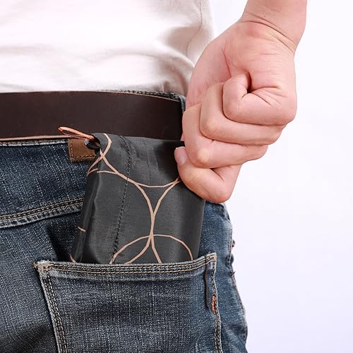 Vista 14 de KINGMAS Bolsas de comestibles reutilizables, bolsas de compras plegables ecológicas que cabe en el bolsillo, bolsas de nailon impermeables lavables