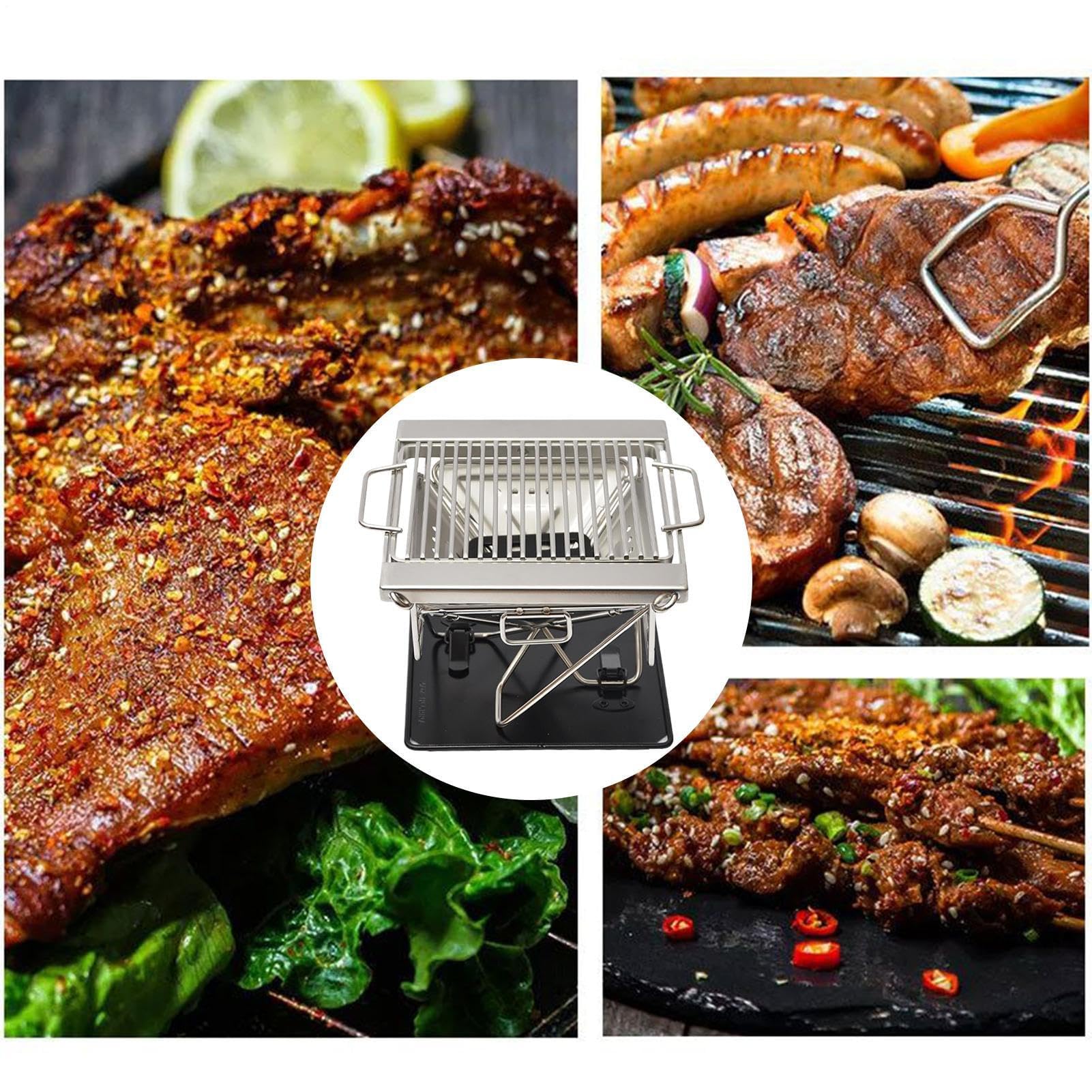 Przenośny grill na węgiel drzewny, składany grill na zewnątrz, na piknik, na imprezy w parku, gotowanie na podwórku, kompaktowy grill kempingowy, łatwy montaż sprzętu do grillowania