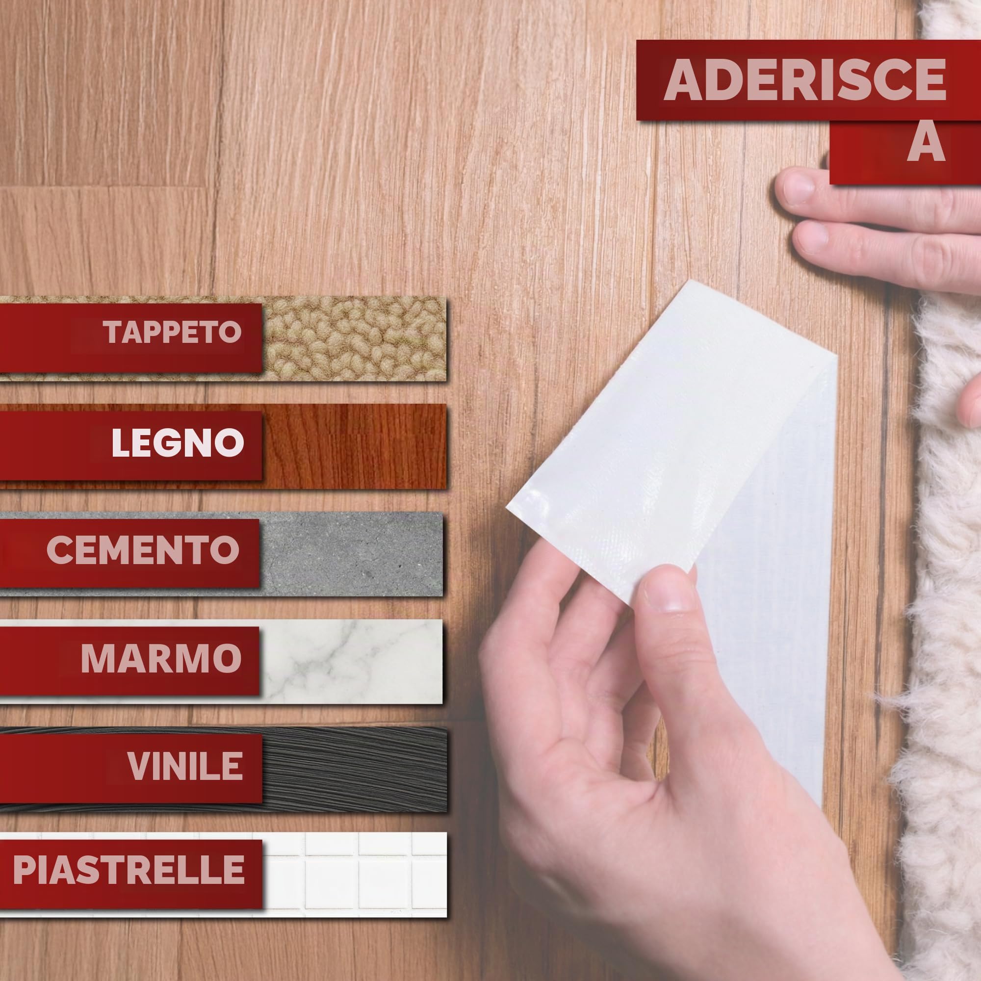 XFasten Nastro biadesivo per tappeti e moquette, rimovibile e sicuro in legno duro, 2 pollici x 10 iarde, ideale per tappeti, moquette o delicati pavimenti in legno duro