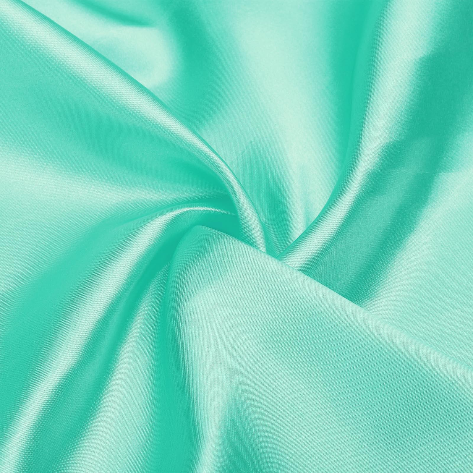 sourcing map Teal Blue Satin Fabric by the Yard, 1.6 Yards 39.4" Wide Silky Soft Cloth Fabrics for Bridal Dress Wedding Decorations DIY Crafts Sewing Napkins