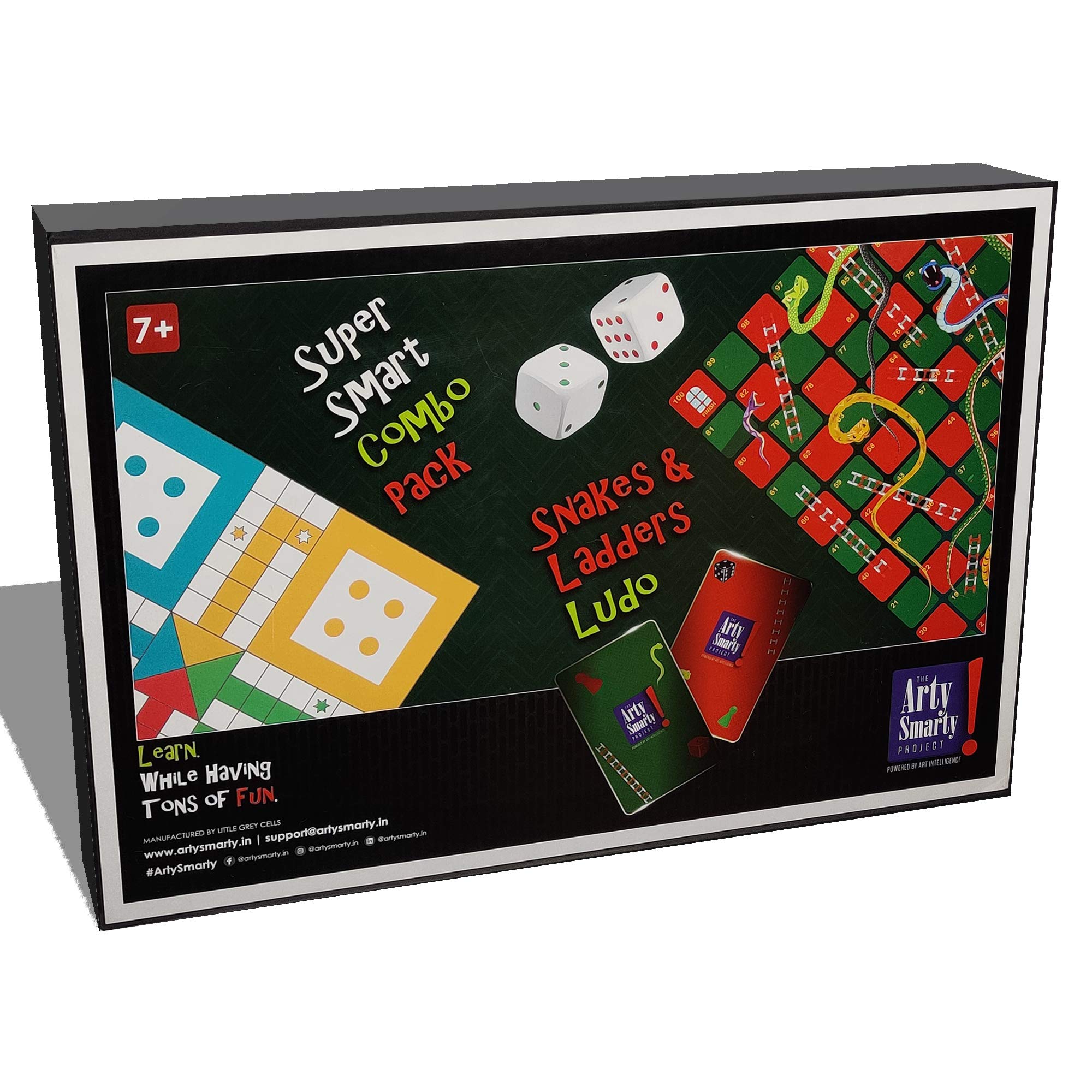 Buy Super Smart Ludo and Snakes & Ladders Combo Pack Smart Board