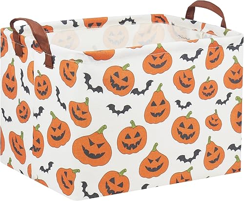 Miniatura 86 de Cesta rectangular de almacenamiento para niños con asas para el hogar, cocina, niños y niñas, lindo contenedor organizador de almacenamiento de