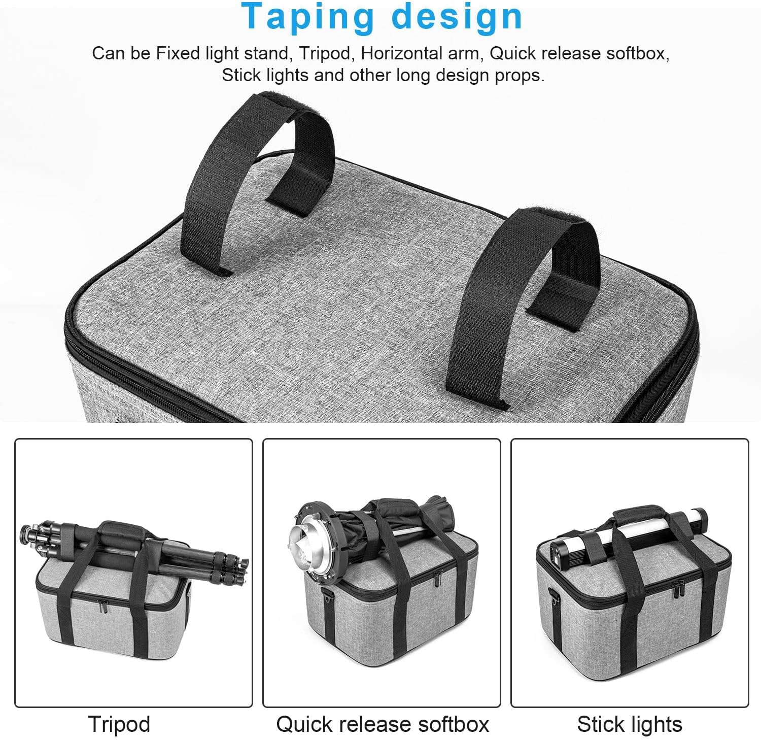 FOMITO Light Carry Bag Camera Case S10 with Shockproof Foam for Aputure Amaran 100D/S 100X/S 200D/S 200X/S Godox ML60 DSLR Stabilizer Drone - Image 4